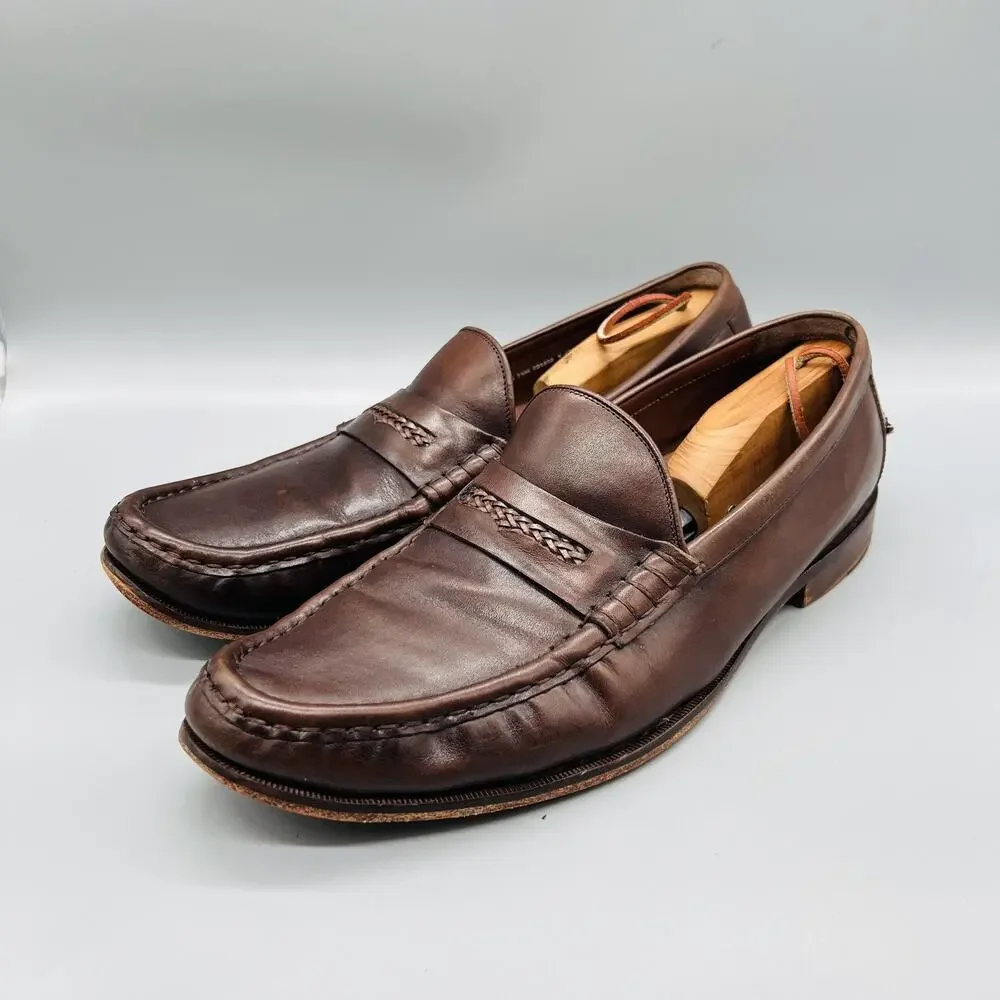 Cole Haan Shoes Mens 13 Brown Leather Penny Loafers Slip On Dress Classic Casual
